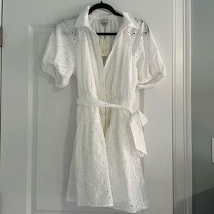 A New Day Eyelet Shirt Dress Size S